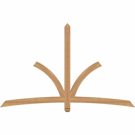Ekena Millwork Davenport Timber Gable Bracket, Western Red Cedar, 84"W x 53"H x 3 1/2"D x 3 1/2"F, 15/12 Pitch GBW084X53X0404DAV00SWR